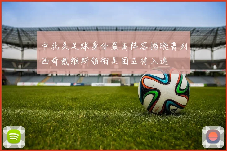 中北美足球身价最高阵容揭晓普利西奇戴维斯领衔美国五将入选